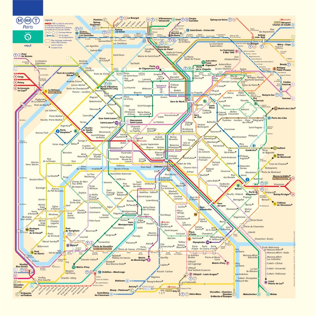 plano de metro de París